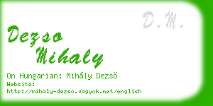 dezso mihaly business card