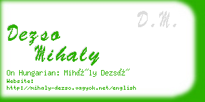 dezso mihaly business card